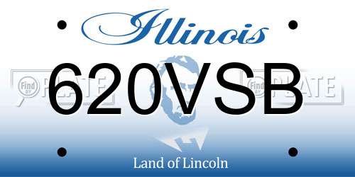 620VSB Illinois License Plate