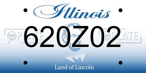 620Z02 Illinois License Plate