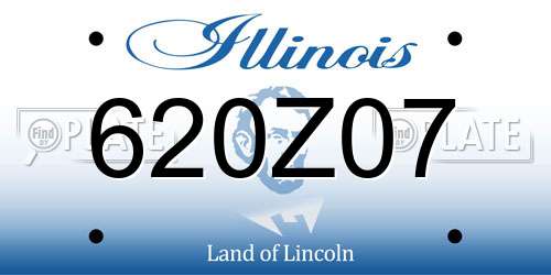 620Z07 Illinois License Plate