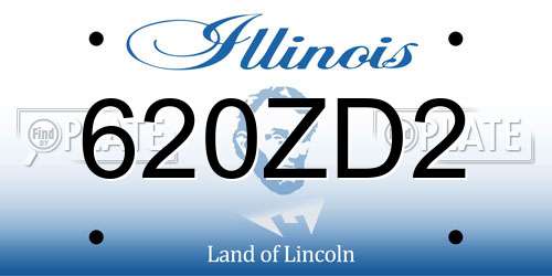 620ZD2 Illinois License Plate