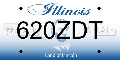 620ZDT Illinois License Plate