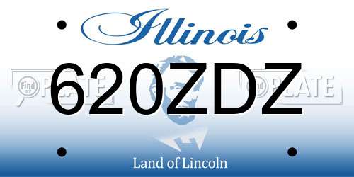 620ZDZ Illinois License Plate