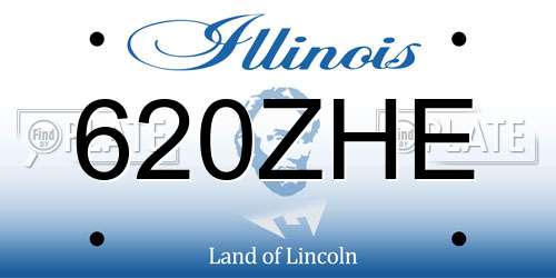 620ZHE Illinois License Plate