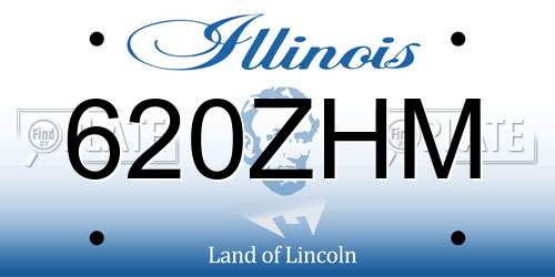 620ZHM Illinois License Plate