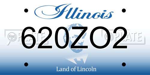 620ZO2 Illinois License Plate