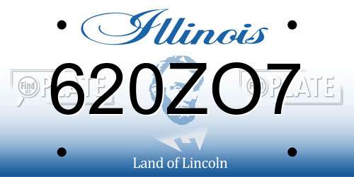 620ZO7 Illinois License Plate