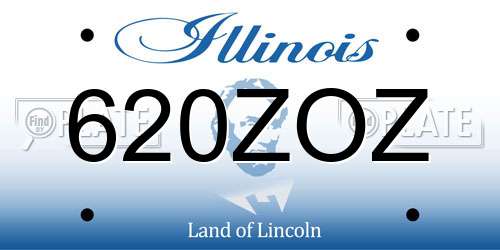 620ZOZ Illinois License Plate