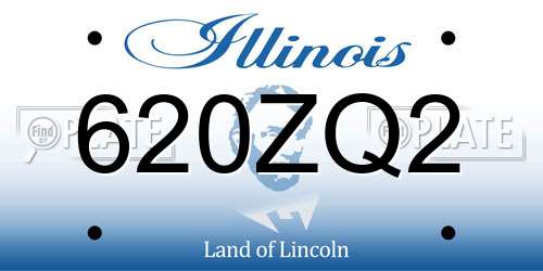 620ZQ2 Illinois License Plate