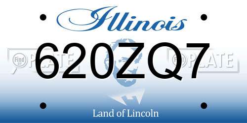 620ZQ7 Illinois License Plate