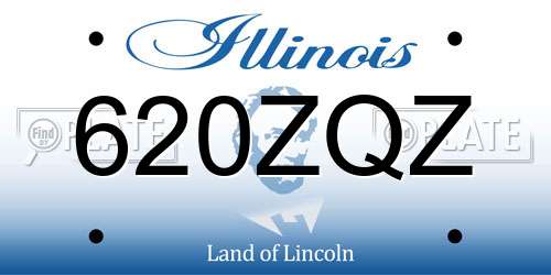 620ZQZ Illinois License Plate