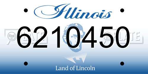 6210450 Illinois License Plate