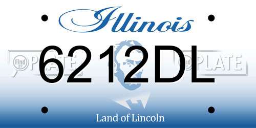 6212DL Illinois License Plate