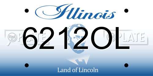 6212OL Illinois License Plate