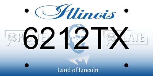6212TX Illinois License Plate