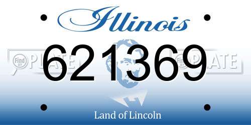 621369 Illinois License Plate