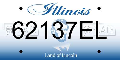 62137EL Illinois License Plate