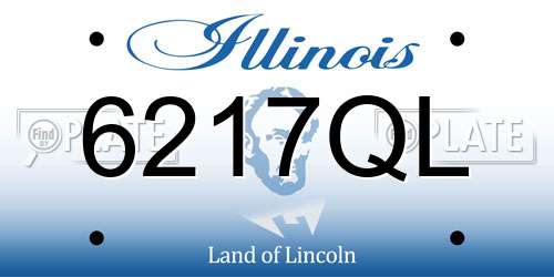 6217QL Illinois License Plate