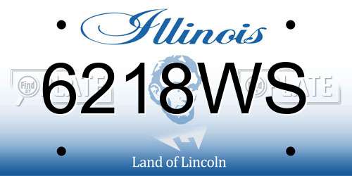 6218WS Illinois License Plate