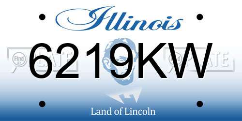 6219KW Illinois License Plate