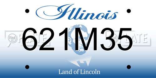 621M35 Illinois License Plate