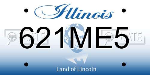 621ME5 Illinois License Plate