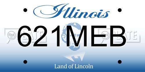 621MEB Illinois License Plate