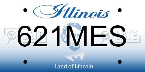 621MES Illinois License Plate