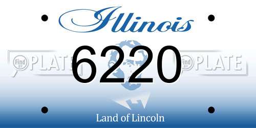 6220 Illinois License Plate