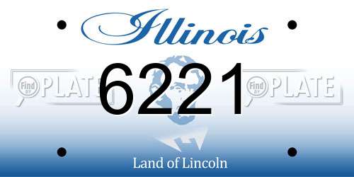 6221 Illinois License Plate