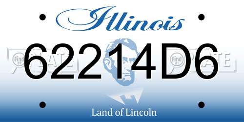 62214D6 Illinois License Plate
