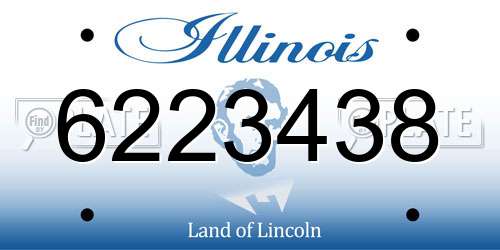 6223438 Illinois License Plate