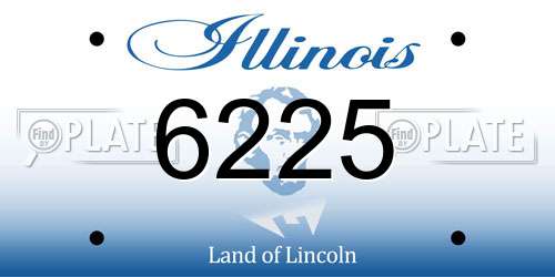 6225 Illinois License Plate