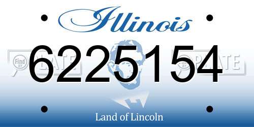 6225154 Illinois License Plate