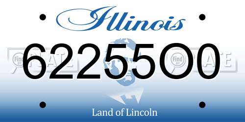 62255O0 Illinois License Plate