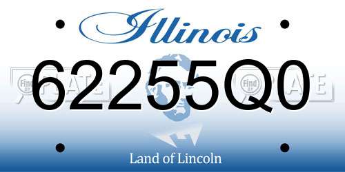 62255Q0 Illinois License Plate