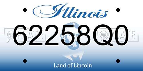 62258Q0 Illinois License Plate