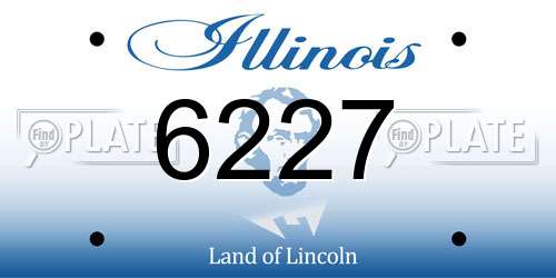 6227 Illinois License Plate