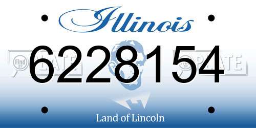 6228154 Illinois License Plate
