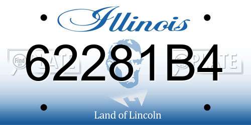 62281B4 Illinois License Plate