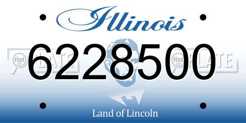 6228500 Illinois License Plate