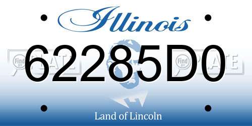 62285D0 Illinois License Plate