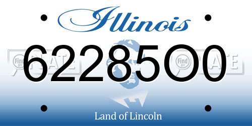 62285O0 Illinois License Plate