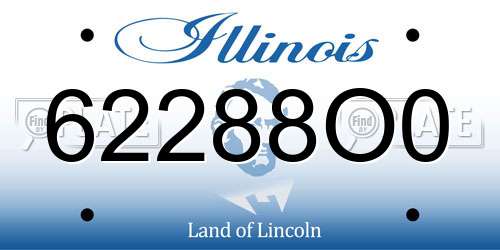 62288O0 Illinois License Plate