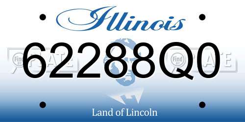 62288Q0 Illinois License Plate