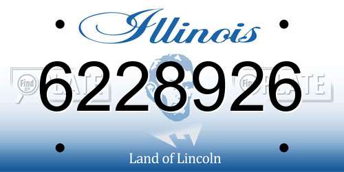 6228926 Illinois License Plate