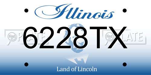 6228TX Illinois License Plate