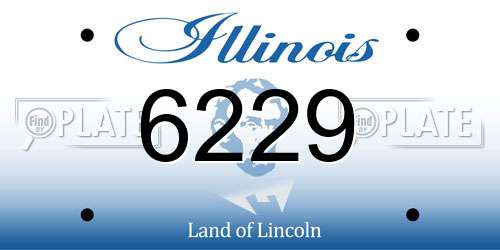 6229 Illinois License Plate