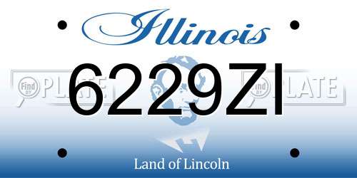 6229ZI Illinois License Plate