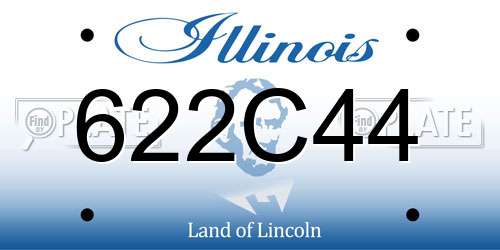 622C44 Illinois License Plate