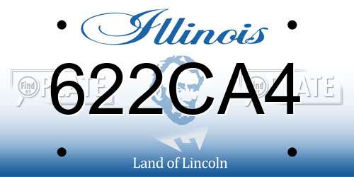 622CA4 Illinois License Plate